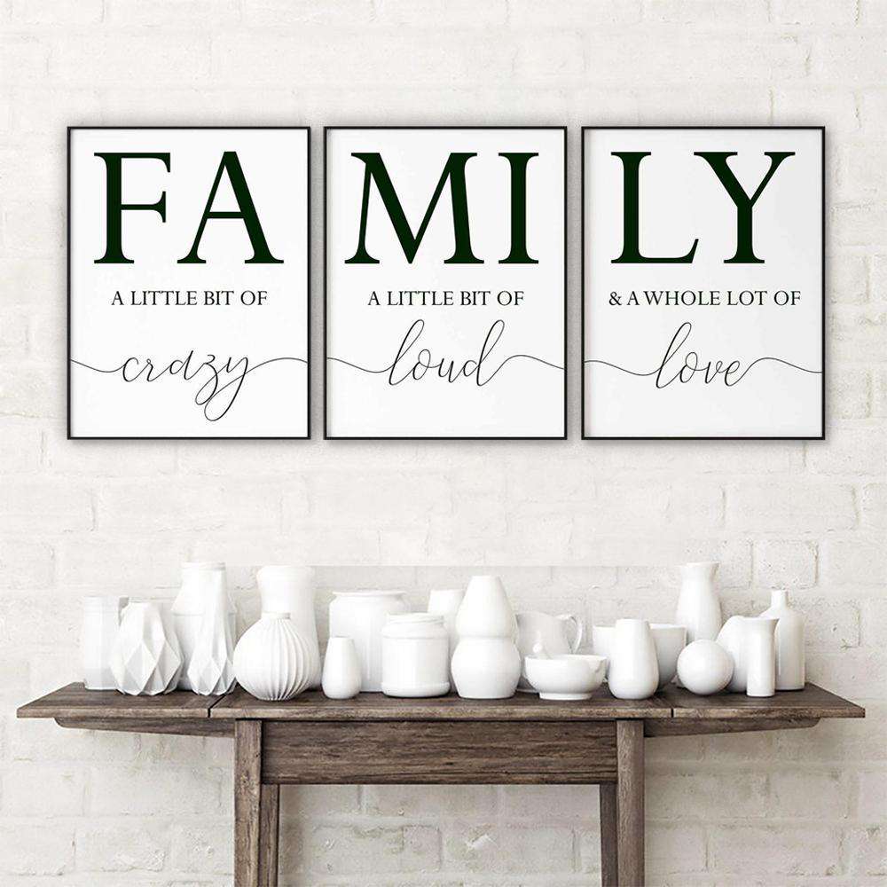 FAMILY Canvas Art Set I 05-3 Pieces