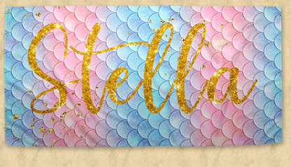 Personalized Beach Towels Mermaid V01