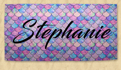 Personalized Beach Towels Mermaid V01