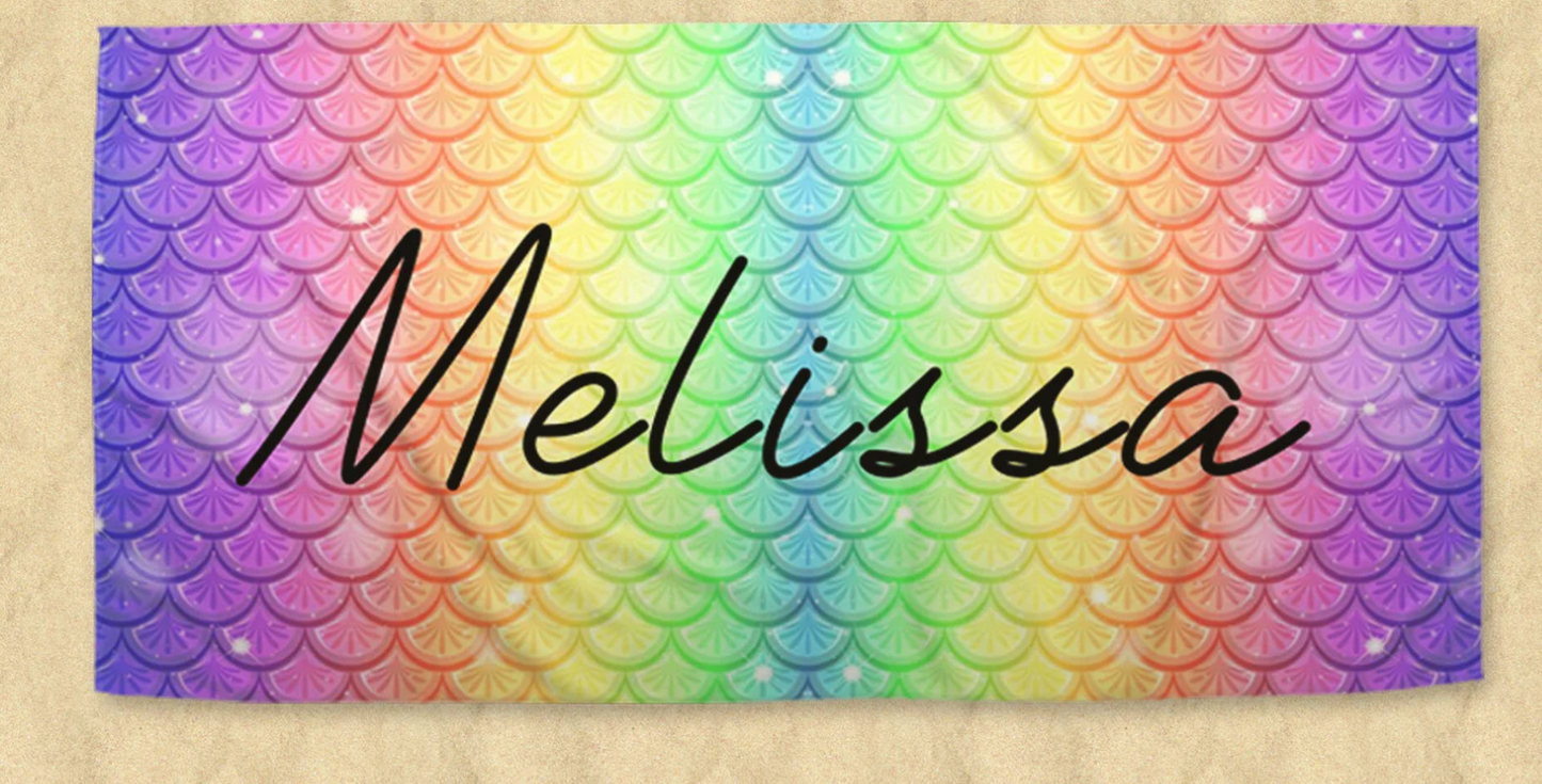 Personalized Beach Towels Mermaid V01