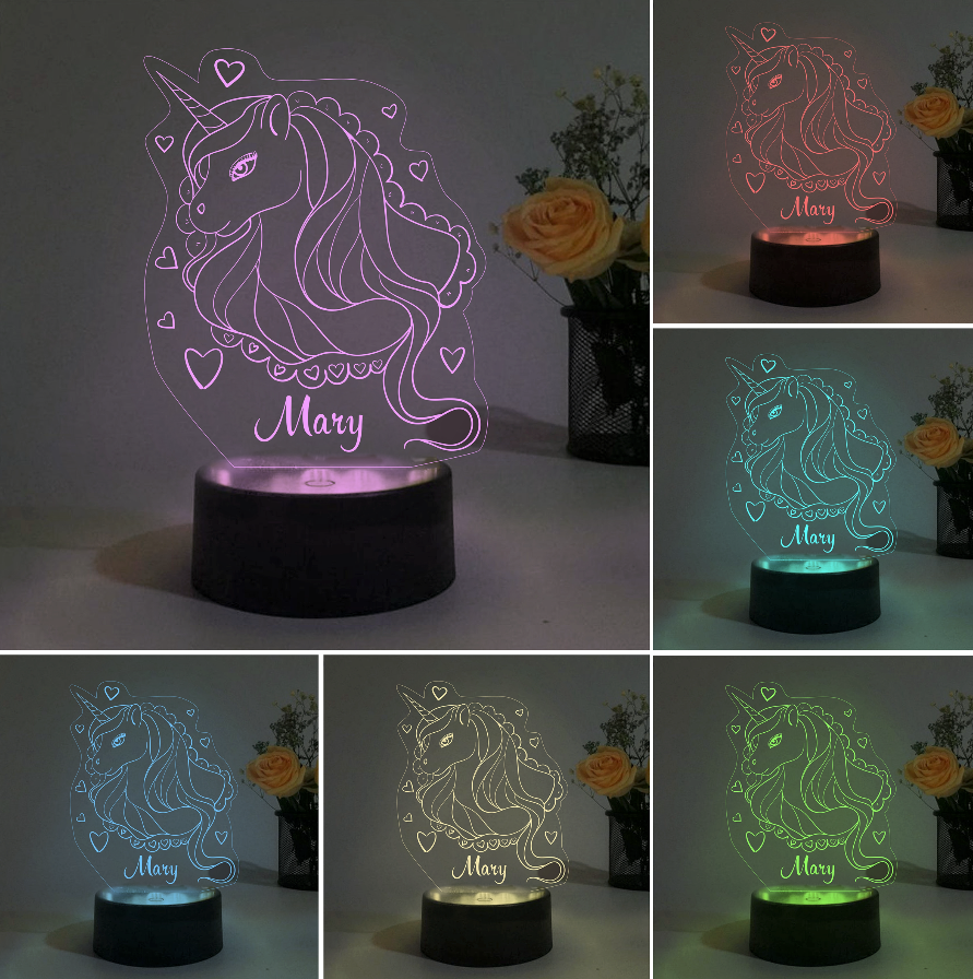 Custom Unicorn Night Lights I02