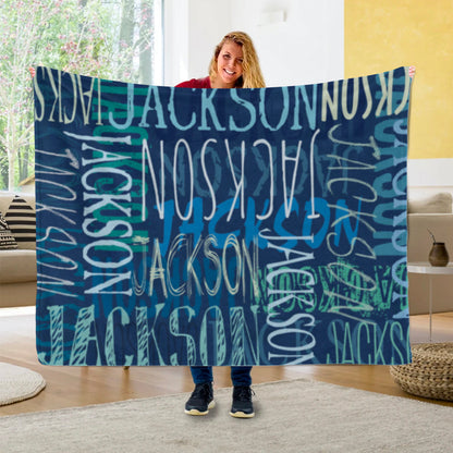 Custom Name Signature Style Blanket