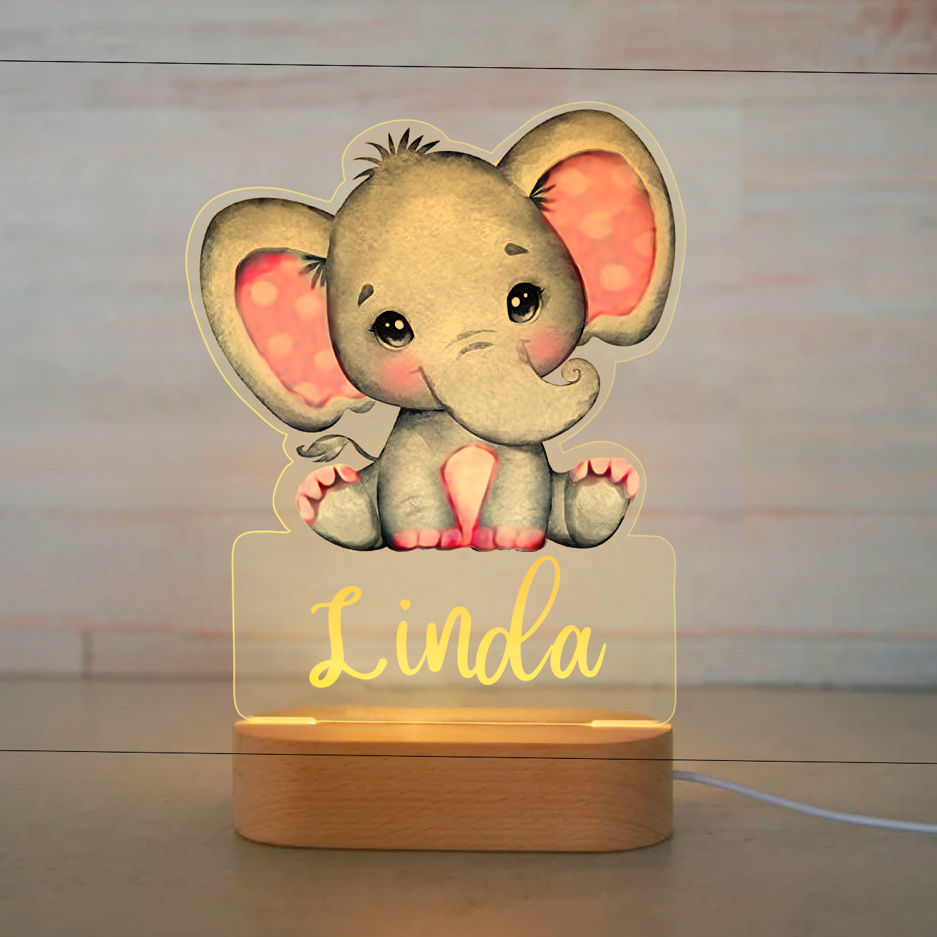 Custom Colorful Night Lights Animals-I03 Elephant