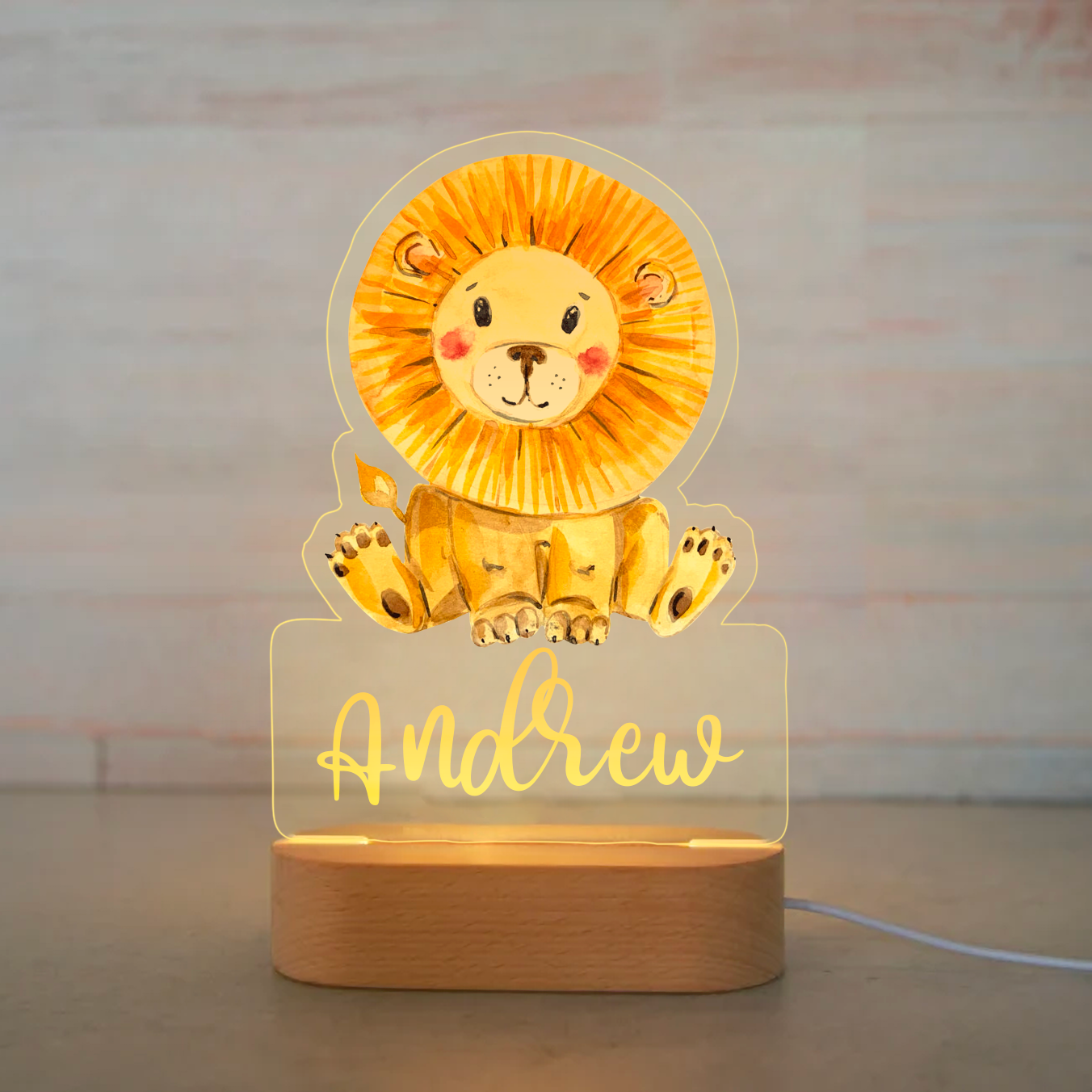 Custom Colorful Night Lights Animals-I05 Lion