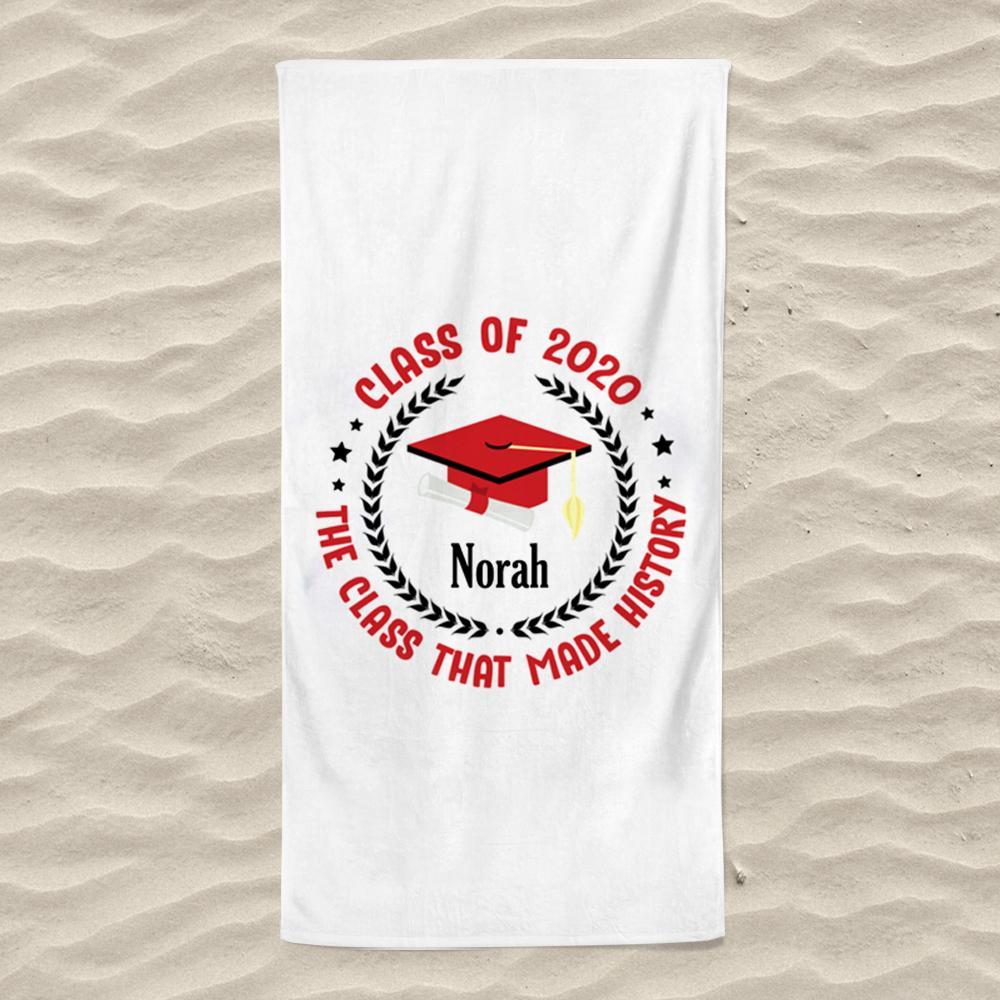 Customized Name Graduation Beach Towel I01