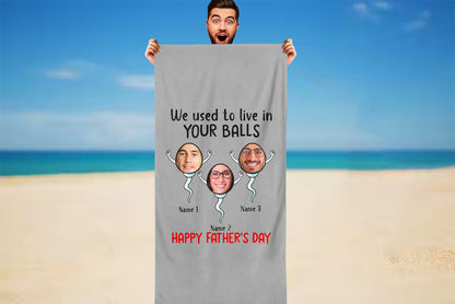 Personalized Father's Day Photo Beach Towels I02