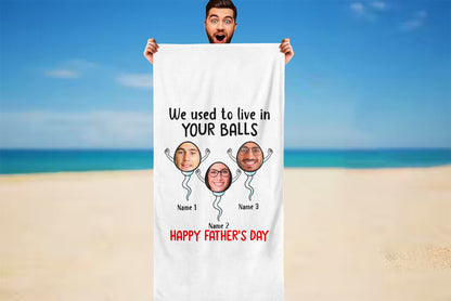 Personalized Father's Day Photo Beach Towels I02