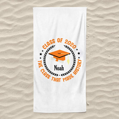 Customized Name Graduation Beach Towel I01