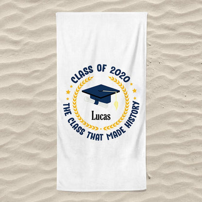 Customized Name Graduation Beach Towel I01