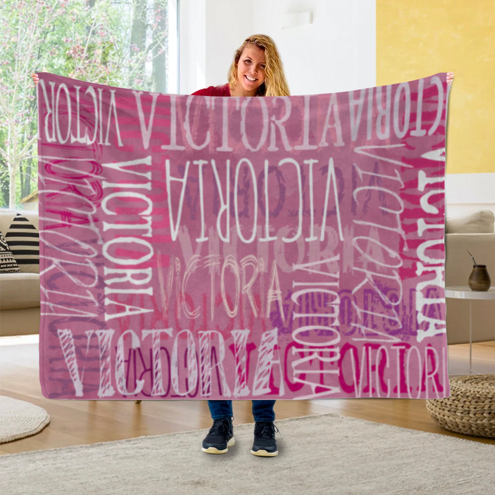 Custom Name Signature Style Blanket