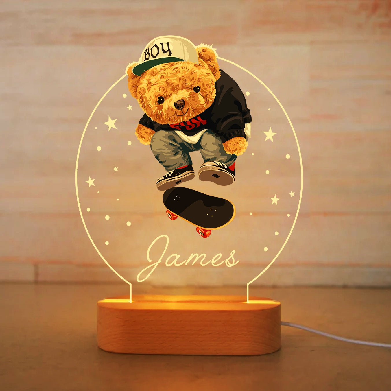 Custom Colorful Astronauts Bear Night Lights -I02