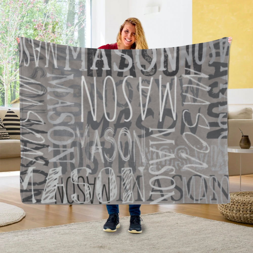 Custom Name Signature Style Blanket