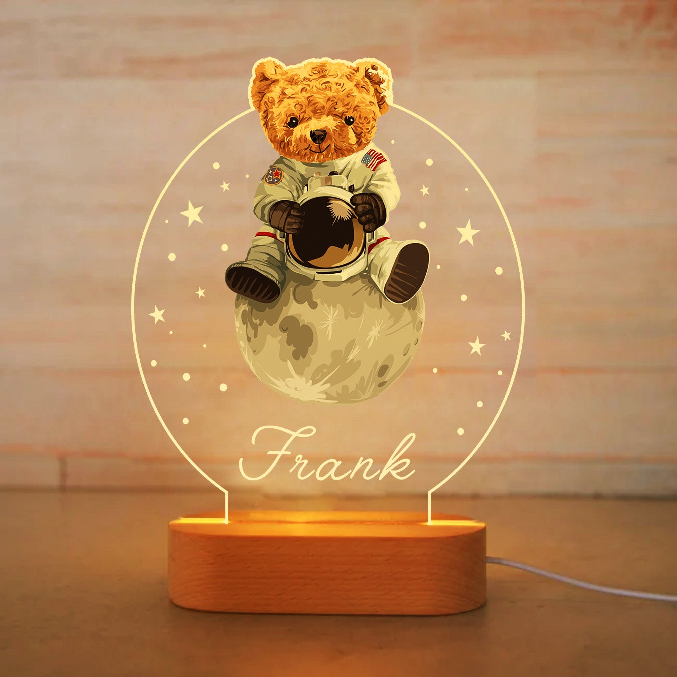 Custom Colorful Astronauts Bear Night Lights -I10