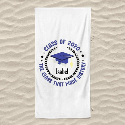 Customized Name Graduation Beach Towel I01