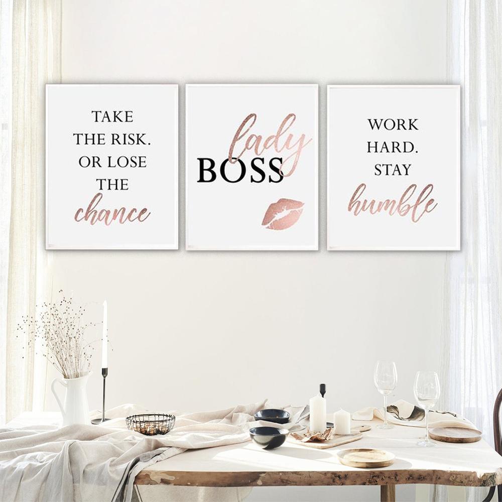 Lady Boss Canvas Art Set I 01 -3 Pieces