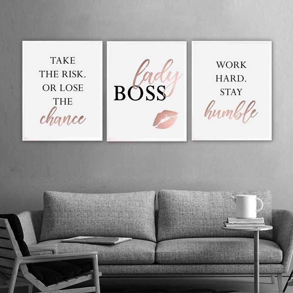 Lady Boss Canvas Art Set I 01 -3 Pieces