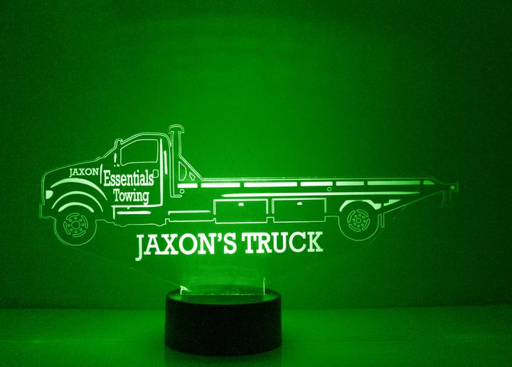 Custom Truck Night Lights with Name / 7 Color Changing LED Lamp III09