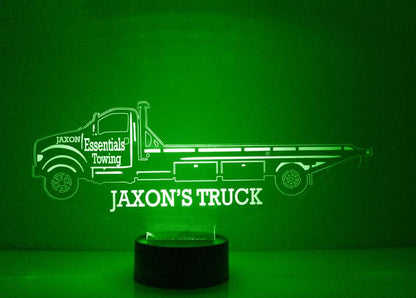 Custom Truck Night Lights with Name / 7 Color Changing LED Lamp III09