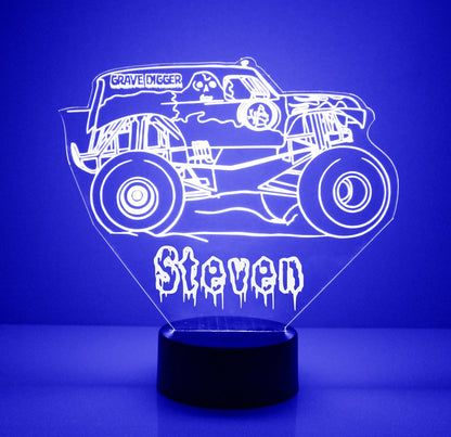 Custom Truck Night Lights with Name / 7 Color Changing LED Lamp III03