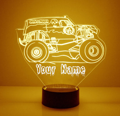 Custom Truck Night Lights with Name / 7 Color Changing LED Lamp III03