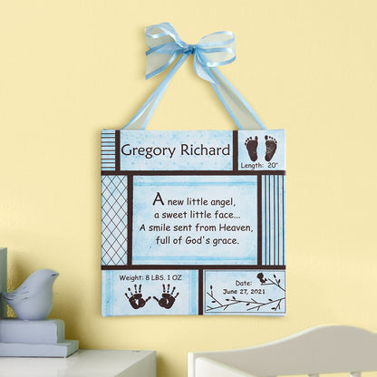 Personalized Baby Information Art Canvas