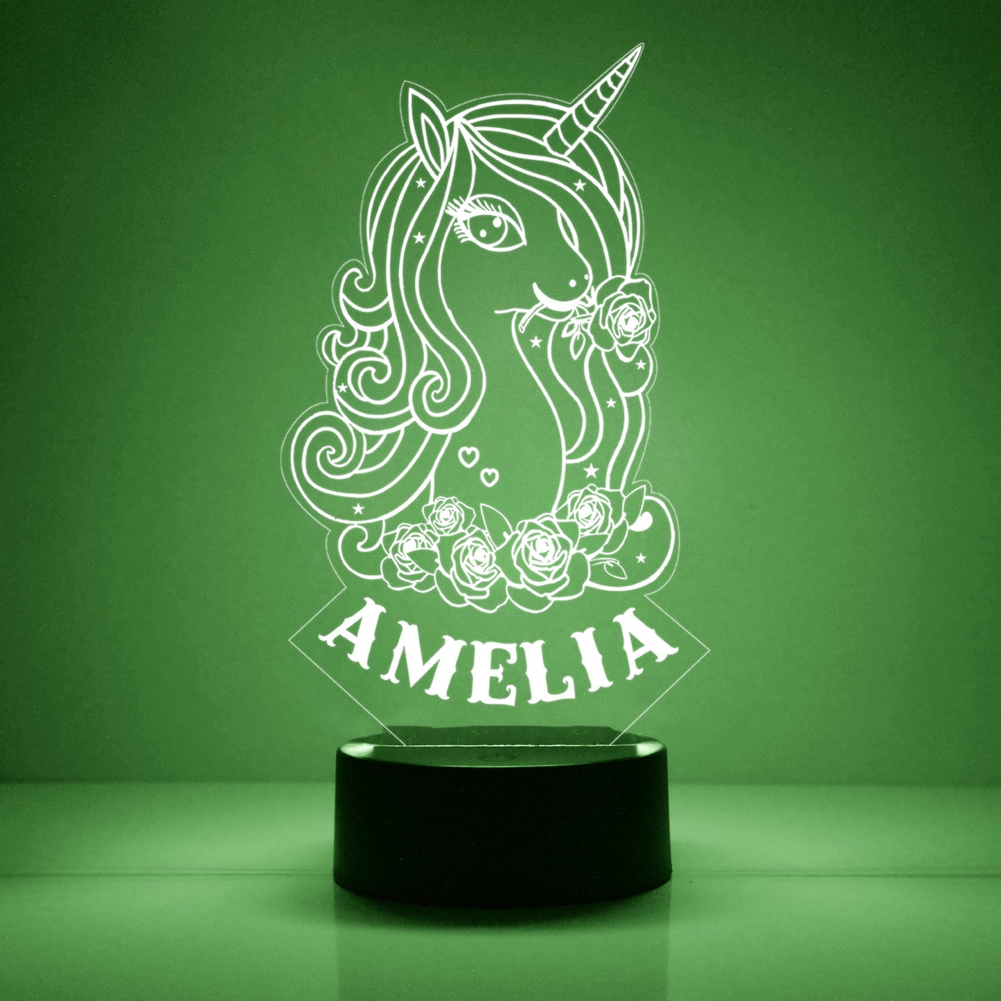 Custom Unicorn Night Lights with Name / 7 Color Changing LED Lamp V03