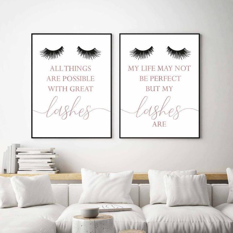 Lash studio decor Canvas Art Set I 09 -2 Pieces