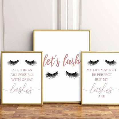 Lash studio decor Canvas Art Set I 09 -2 Pieces