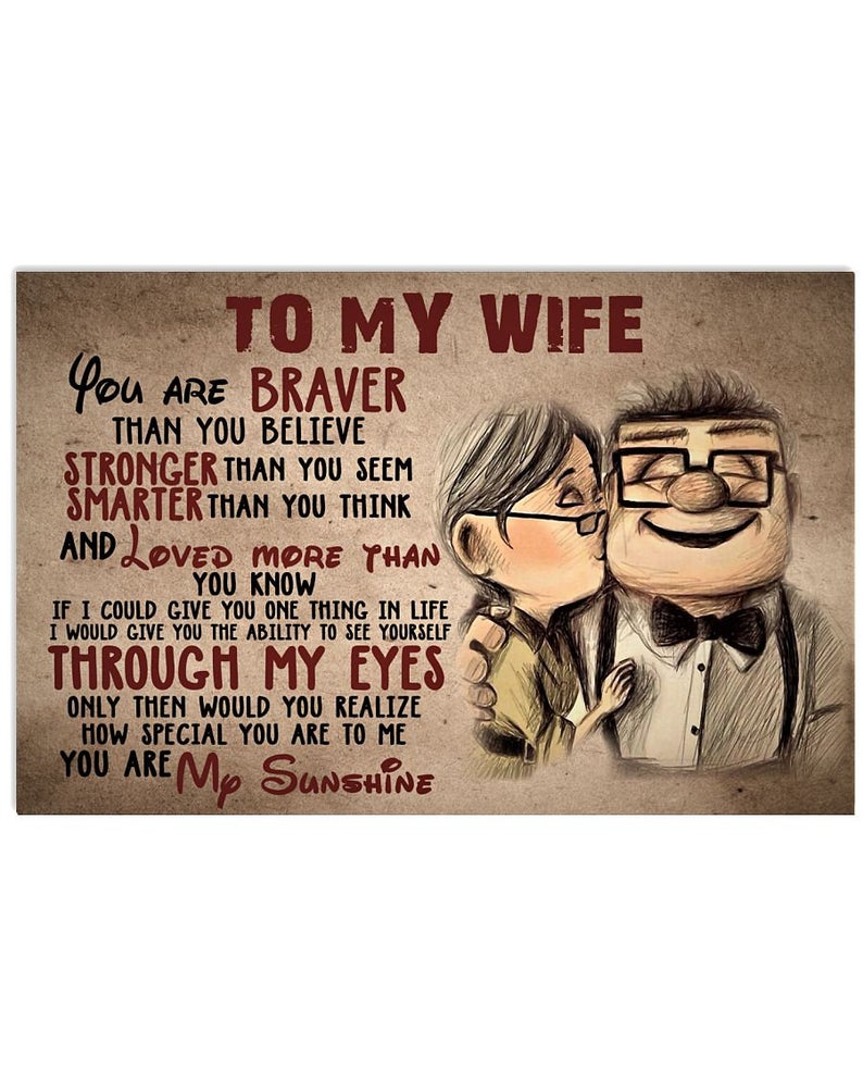 Personalized Canvas Poster 02 - To My WIFE-You Are Braver