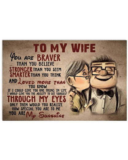 Personalized Canvas Poster 02 - To My WIFE-You Are Braver