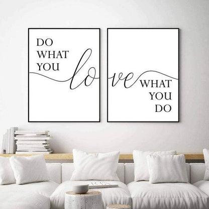 Do what you love love what you do Canvas Art Set I 15 - 2 Pieces