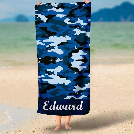 Personalized Camouflage Beach Towels