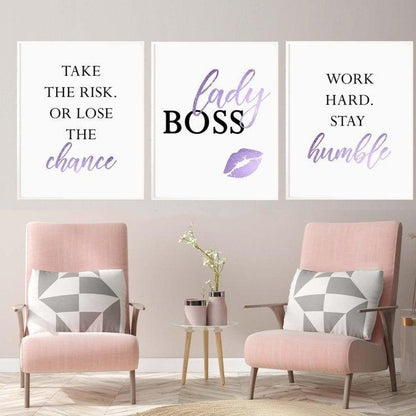 Lady boss Print Canvas Art Set I 11 -3 Pieces