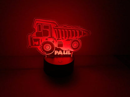 Custom Truck Night Lights with Name / 7 Color Changing LED Lamp III19