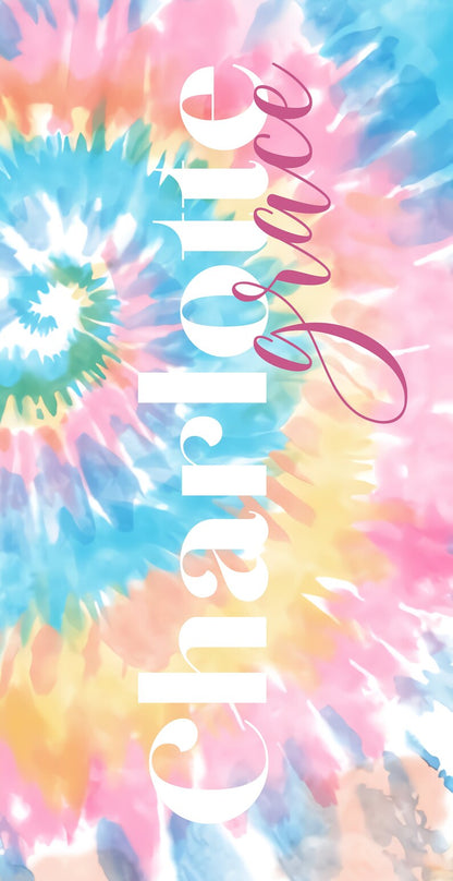 Personalized Beach Towels Tie Dye V03