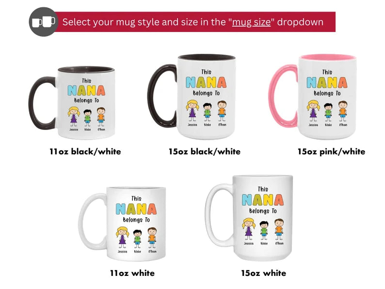 Mom Grandma Mug Personalized-M8