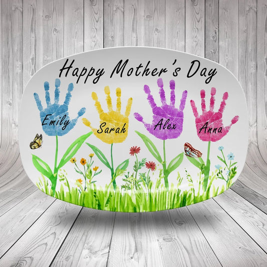 Personalized Mother's Day Handprint Plate- P1