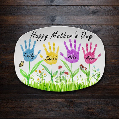 Personalized Mother's Day Handprint Plate- P1