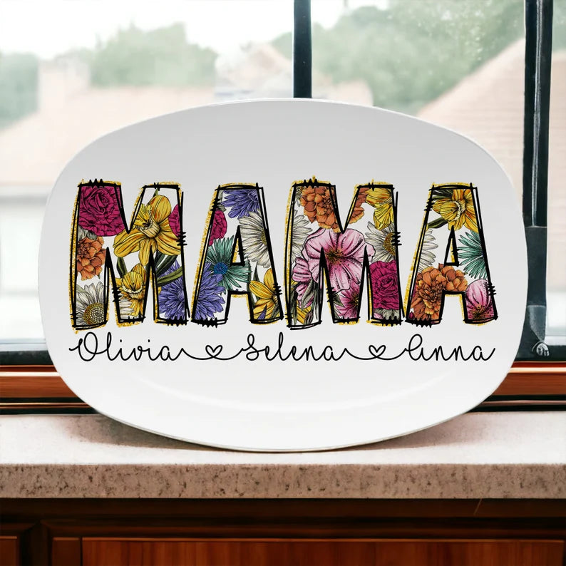 Personalized Mother's Day Handprint Plate- P2