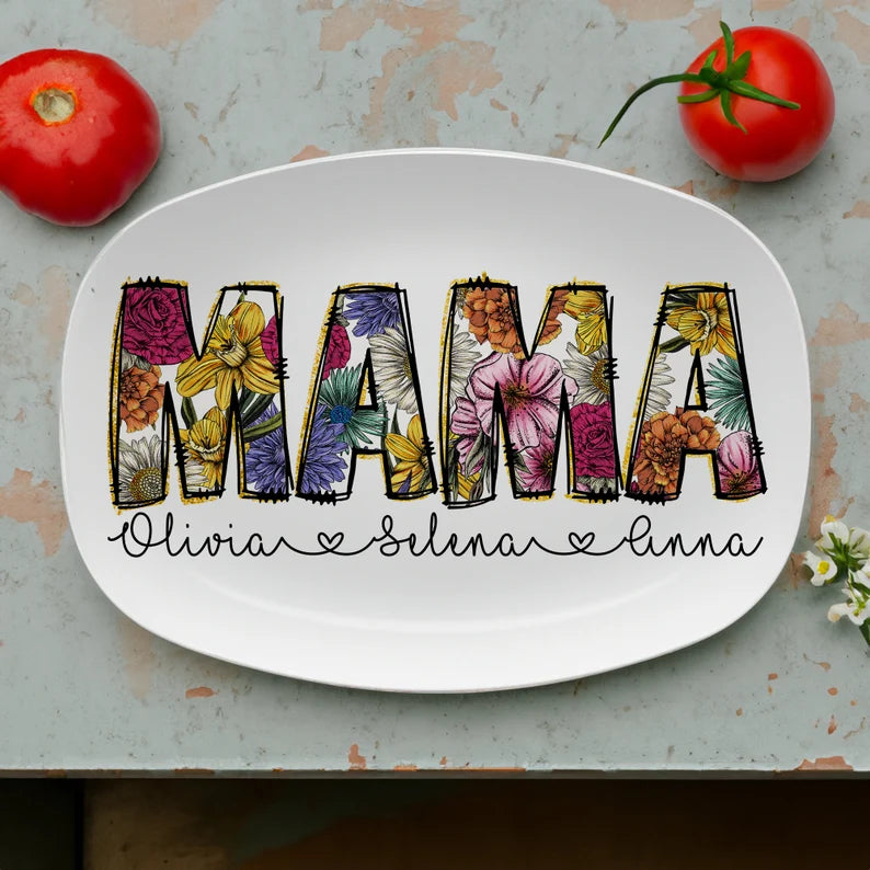 Personalized Mother's Day Handprint Plate- P2