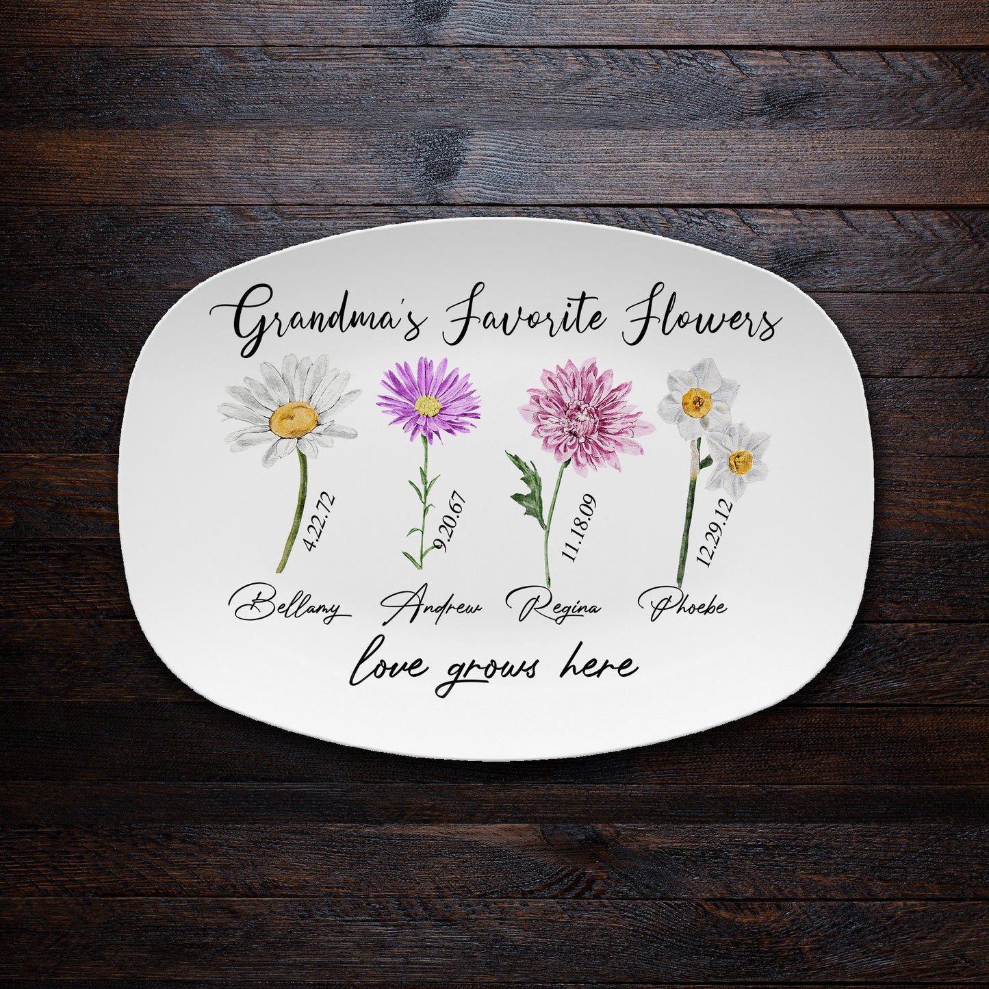 Personalized Mother's Day Handprint Plate-P3