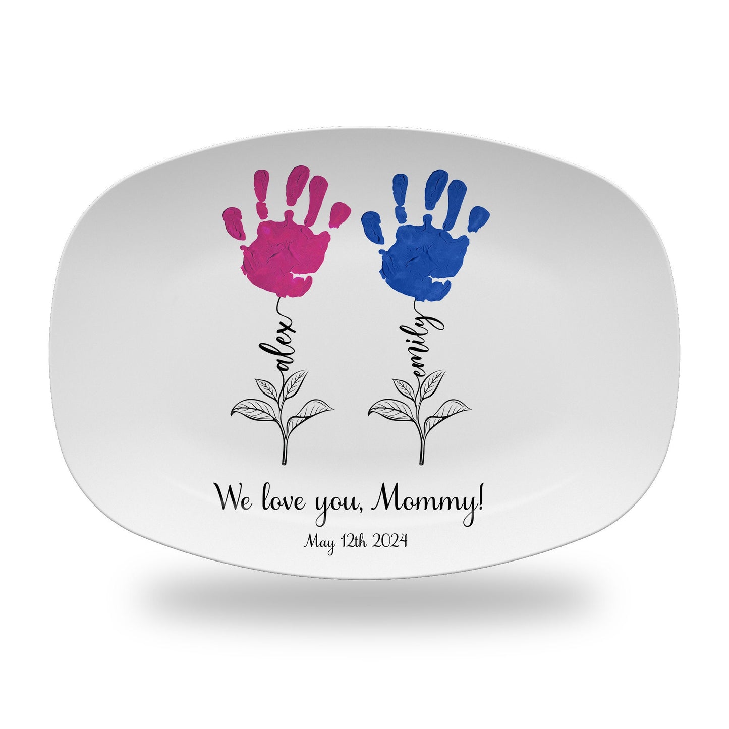 Personalized Mother's Day Handprint Plate-P8