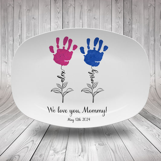 Personalized Mother's Day Handprint Plate-P8