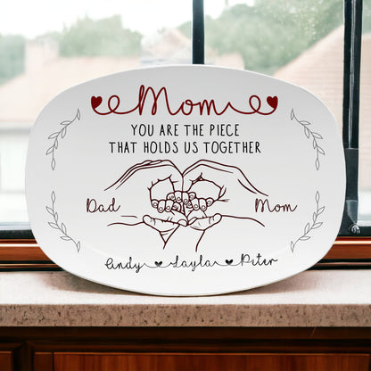 Personalized Mother's Day Handprint Plate- P22