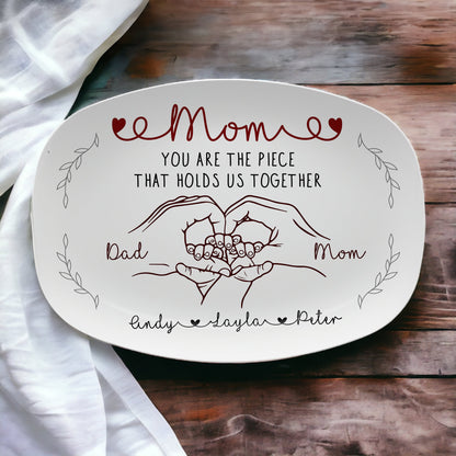 Personalized Mother's Day Handprint Plate- P22