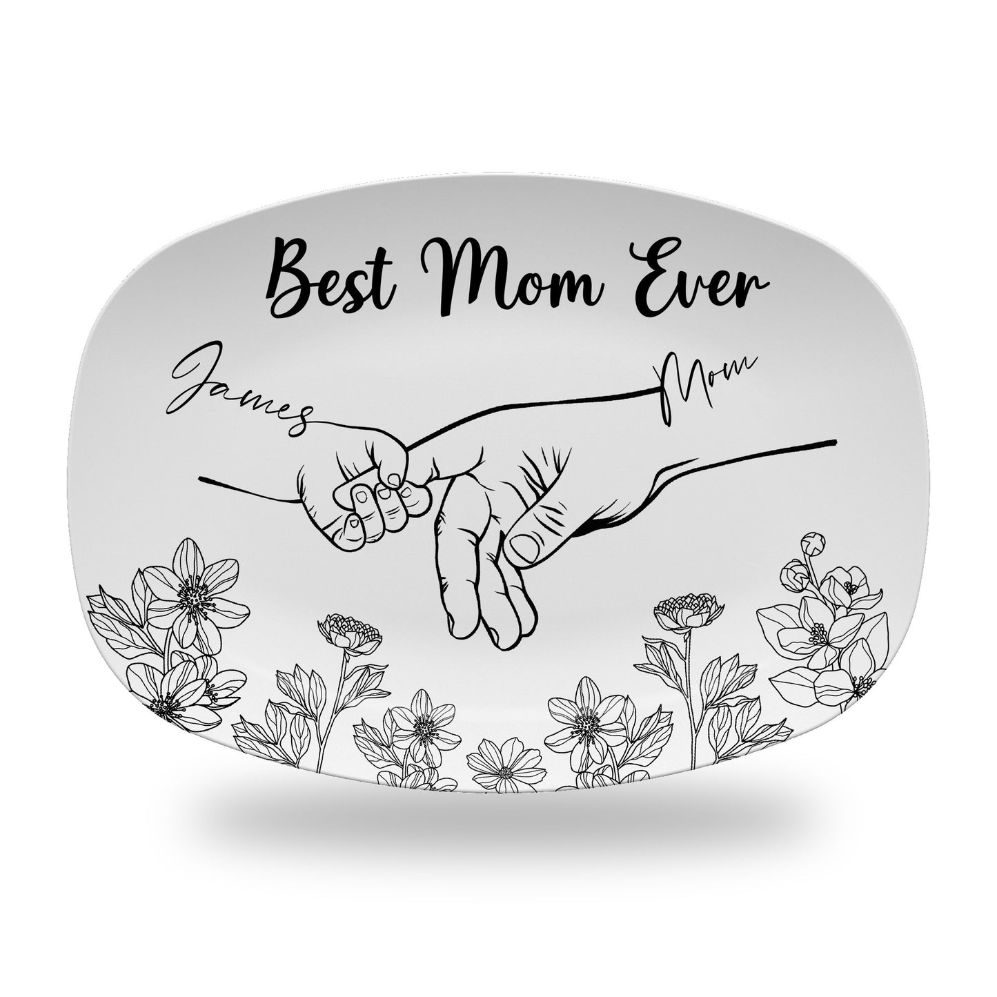 Personalized Mother's Day Handprint Plate- P16