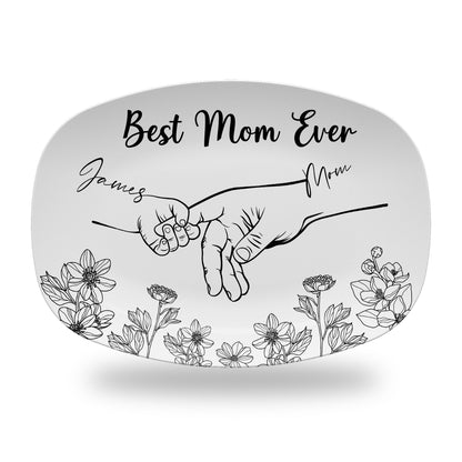 Personalized Mother's Day Handprint Plate- P16