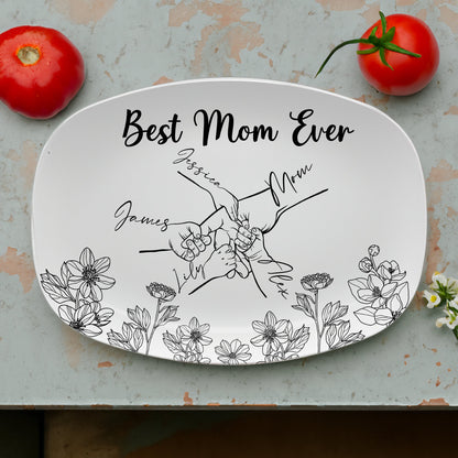 Personalized Mother's Day Handprint Plate- P16