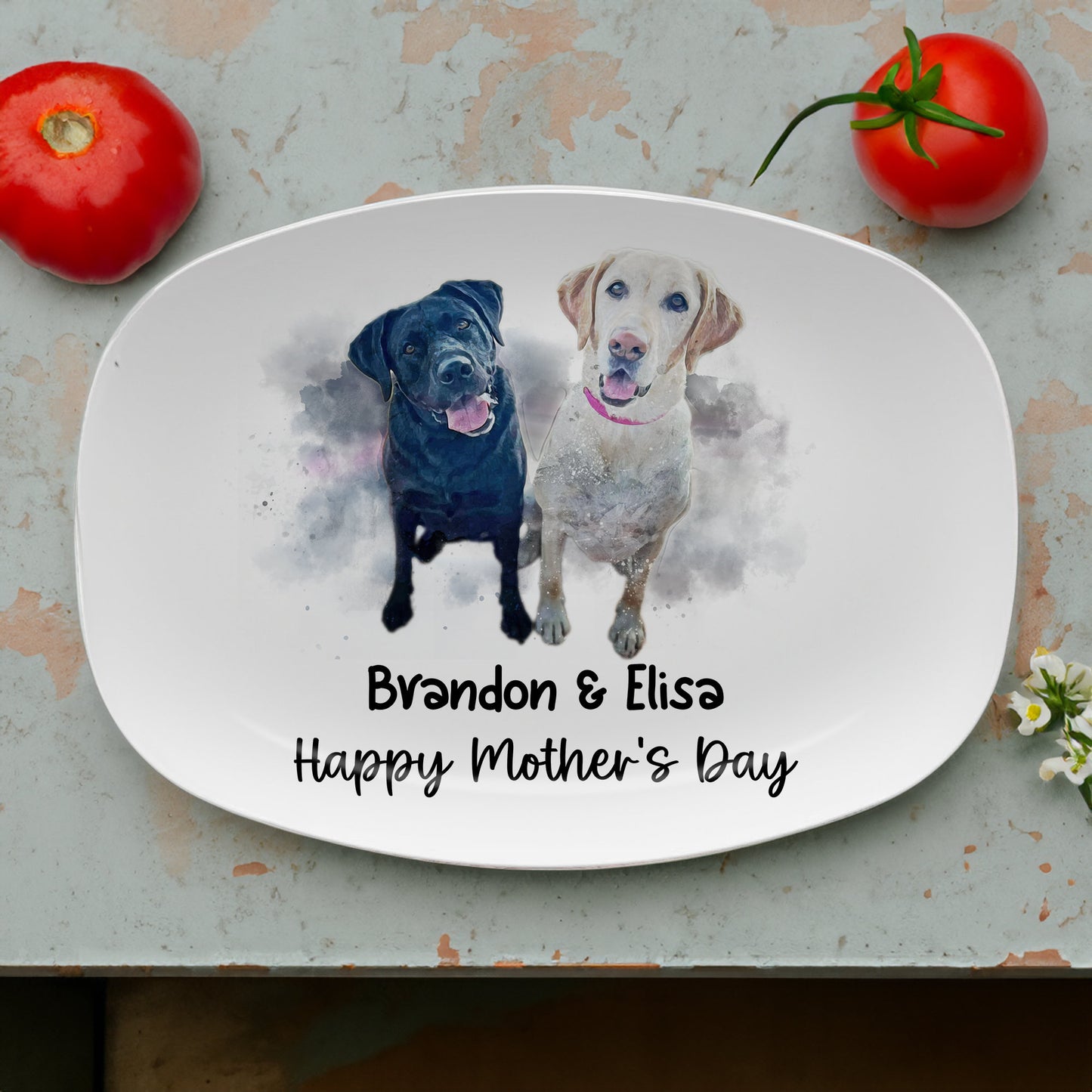 Personalized Mother's Day Handprint Plate-P4