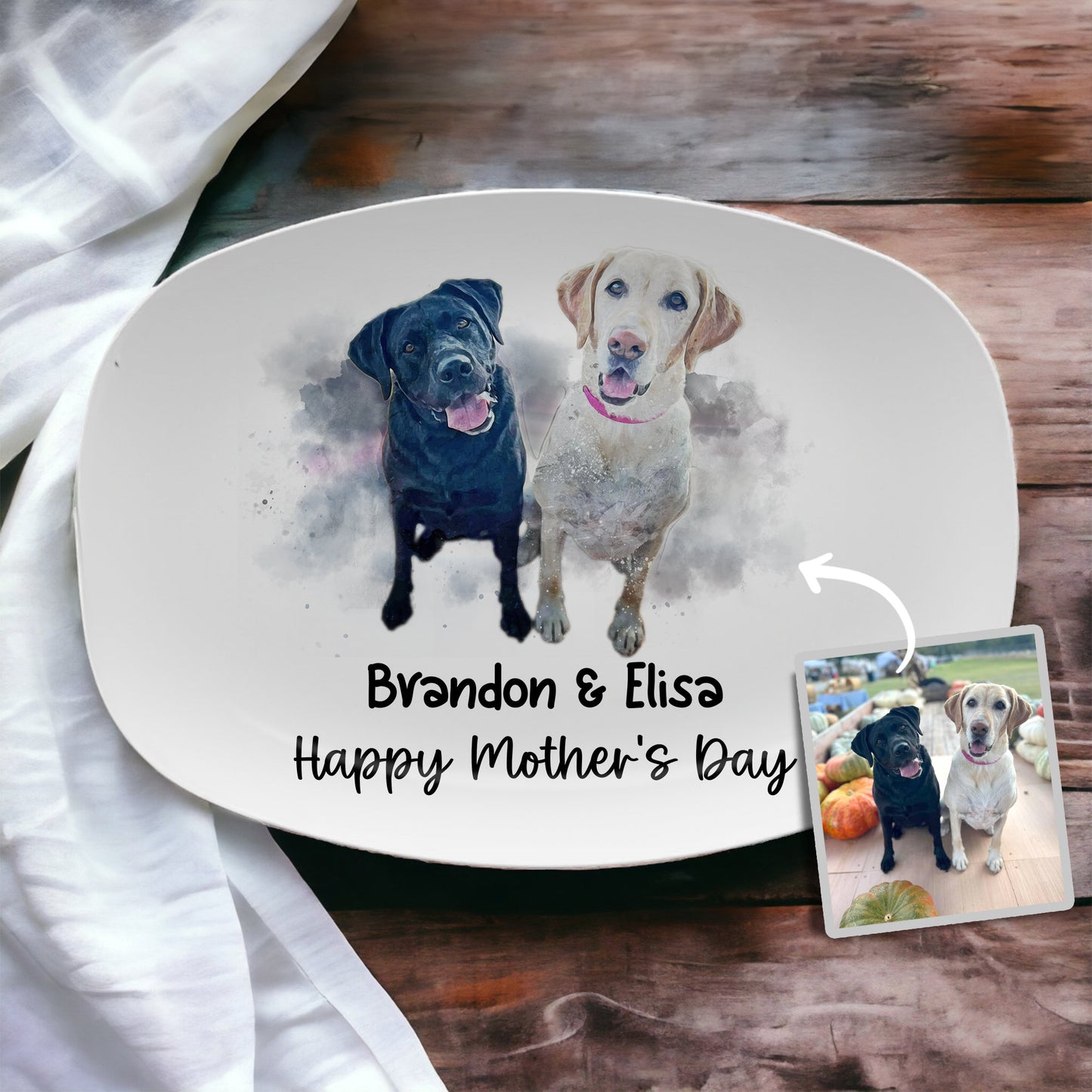 Personalized Mother's Day Handprint Plate- P11